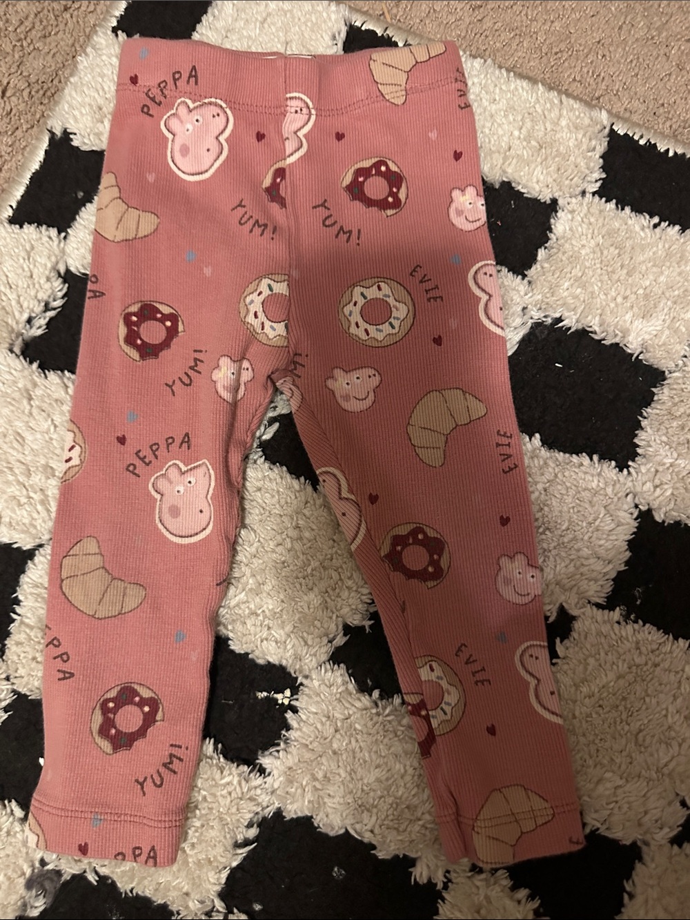 Zara Pink Kids' Donut & Pastry Print Stretch Leggings